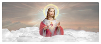 DNSEMP-L-109-BZ Sacred Heart Clouds Bronze